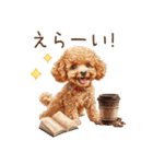 家族連絡用トイプードルのスタンプ（冬）（個別スタンプ：19）