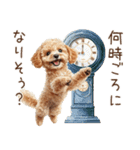 家族連絡用トイプードルのスタンプ（冬）（個別スタンプ：37）