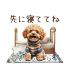 家族連絡用トイプードルのスタンプ（冬）（個別スタンプ：40）