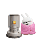 デカ動く 3D擦れうさぎ（冬）silent（個別スタンプ：5）
