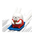 デカ動く 3D擦れうさぎ（冬）silent（個別スタンプ：14）