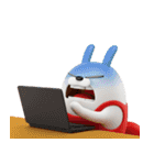 デカ動く 3D擦れうさぎ（冬）silent（個別スタンプ：15）