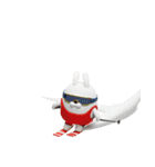 デカ動く 3D擦れうさぎ（冬）silent（個別スタンプ：17）