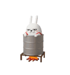 デカ動く 3D擦れうさぎ（冬）silent（個別スタンプ：18）