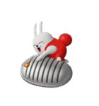 デカ動く 3D擦れうさぎ（冬）silent（個別スタンプ：21）