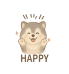 まんまるモフッモフわんこのスタンプ（個別スタンプ：4）