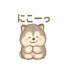 まんまるモフッモフわんこのスタンプ（個別スタンプ：9）