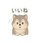 まんまるモフッモフわんこのスタンプ（個別スタンプ：39）