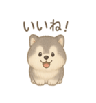 まんまるモフッモフわんこのスタンプ（個別スタンプ：40）