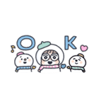 おかっぱめがねの小さめスタンプ/冬（個別スタンプ：1）