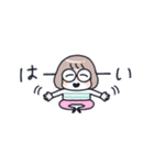 おかっぱめがねの小さめスタンプ/冬（個別スタンプ：24）