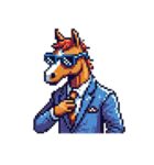 シュールな馬のスタンプ(ビジネスマン)（個別スタンプ：11）