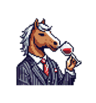 シュールな馬のスタンプ(ビジネスマン)（個別スタンプ：12）