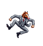 シュールな馬のスタンプ(ビジネスマン)（個別スタンプ：26）