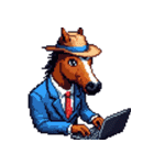 シュールな馬のスタンプ(ビジネスマン)（個別スタンプ：30）