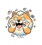 ユニーク柴犬（個別スタンプ：1）