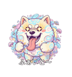 ユニーク柴犬（個別スタンプ：13）
