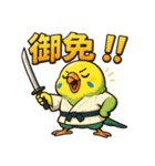 インコ侍。（個別スタンプ：37）
