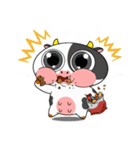 大きな目のボケ牛のいたずら顔（個別スタンプ：2）