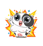 大きな目のボケ牛のいたずら顔（個別スタンプ：3）