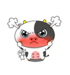 大きな目のボケ牛のいたずら顔（個別スタンプ：5）