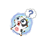 大きな目のボケ牛のいたずら顔（個別スタンプ：6）