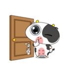 大きな目のボケ牛のいたずら顔（個別スタンプ：7）