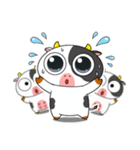 大きな目のボケ牛のいたずら顔（個別スタンプ：9）