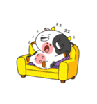 大きな目のボケ牛のいたずら顔（個別スタンプ：10）