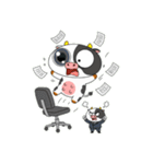 大きな目のボケ牛のいたずら顔（個別スタンプ：13）