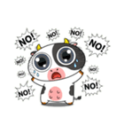 大きな目のボケ牛のいたずら顔（個別スタンプ：14）