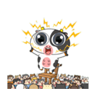 大きな目のボケ牛のいたずら顔（個別スタンプ：18）