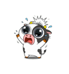 大きな目のボケ牛のいたずら顔（個別スタンプ：19）