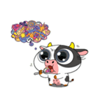 大きな目のボケ牛のいたずら顔（個別スタンプ：23）