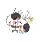 大きな目のボケ牛のいたずら顔（個別スタンプ：25）