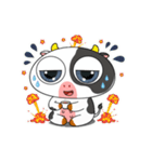 大きな目のボケ牛のいたずら顔（個別スタンプ：26）