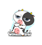 大きな目のボケ牛のいたずら顔（個別スタンプ：32）