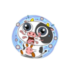 大きな目のボケ牛のいたずら顔（個別スタンプ：33）