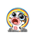 大きな目のボケ牛のいたずら顔（個別スタンプ：38）
