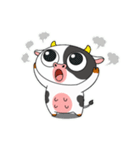 大きな目のボケ牛のいたずら顔（個別スタンプ：40）