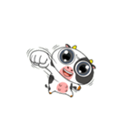 ドジで可愛い牛が暴走中！怒らせないでね（個別スタンプ：1）