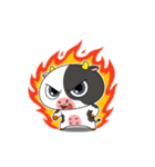 ドジで可愛い牛が暴走中！怒らせないでね（個別スタンプ：14）