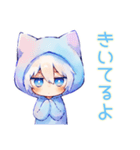 白猫耳パーカーくんの癒し全肯定（個別スタンプ：6）