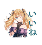 金髪ゴスロリツインテ女子の冬（個別スタンプ：28）