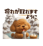 毎年使える冬・年末年始♡トイプードル（個別スタンプ：20）