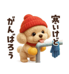 毎年使える冬・年末年始♡トイプードル（個別スタンプ：22）
