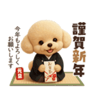 毎年使える冬・年末年始♡トイプードル（個別スタンプ：37）