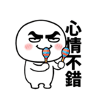 粗眉圓臉彈跳人偶（個別スタンプ：10）