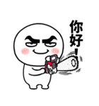 粗眉圓臉彈跳人偶（個別スタンプ：12）