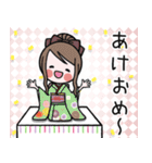 飛び出す♡女の子達のお正月(再販）（個別スタンプ：5）